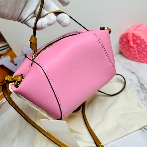 NEW! Ulla Johnson Rosebloom Pink Leather Imogen Small Soft Convertible Crossbody - Picture 8 of 15